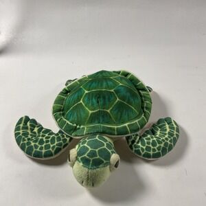 Wild Republic Sea Turtle Plush Toy Teal Green Realistic Stuffed Animal Classroom